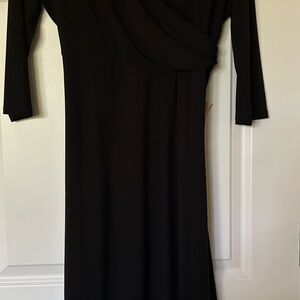 Investments Black Asymmetrical Sheath Dress